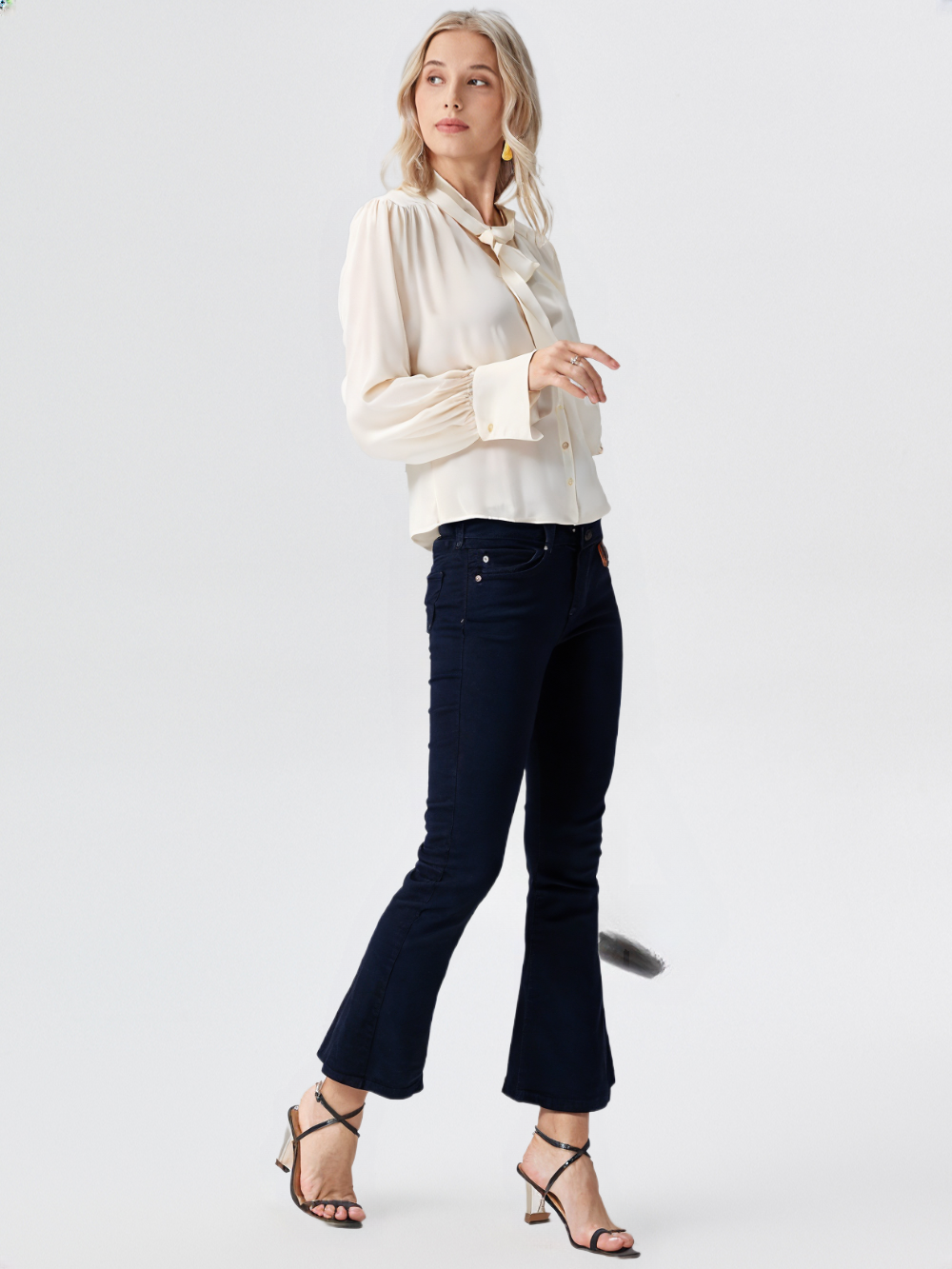 RECAP Women's Black Flared Jeans