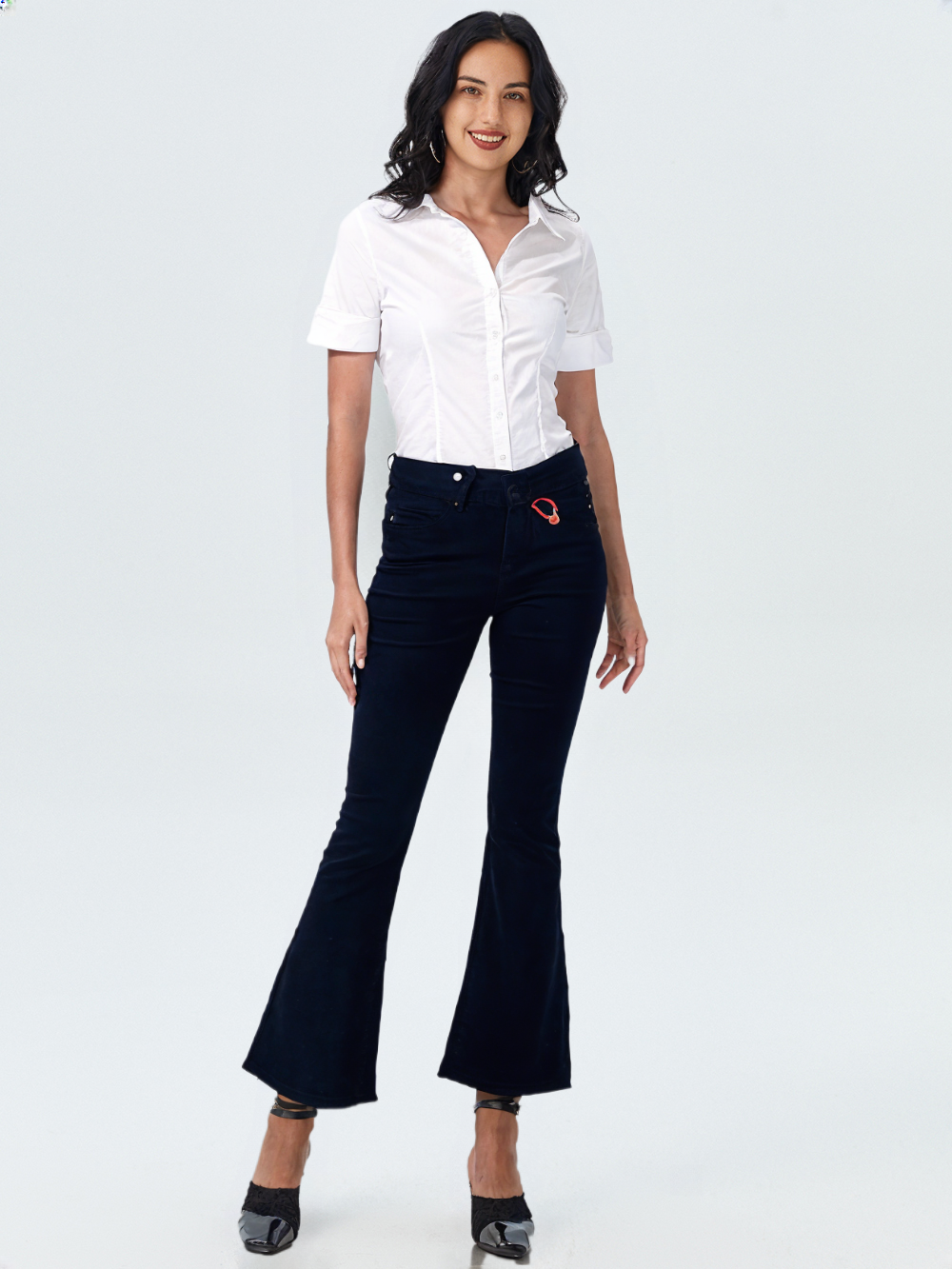 RECAP Women's Black Flared Jeans