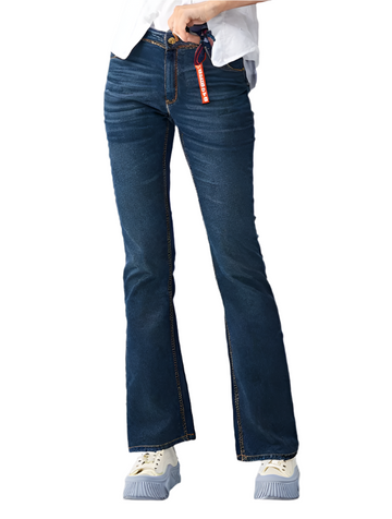 RECAP Women's Blue Bootcut Straight-Fit Jeans