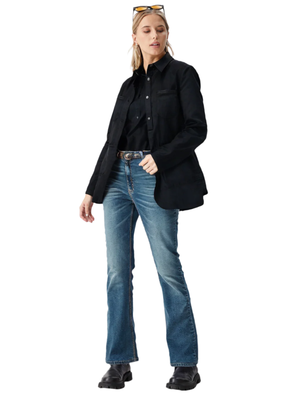 RECAP Women's Straight Fit Marine Blue Jeans