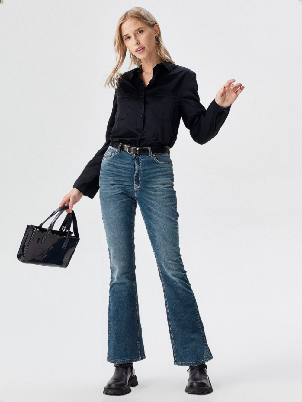 RECAP Women's Straight Fit Marine Blue Jeans