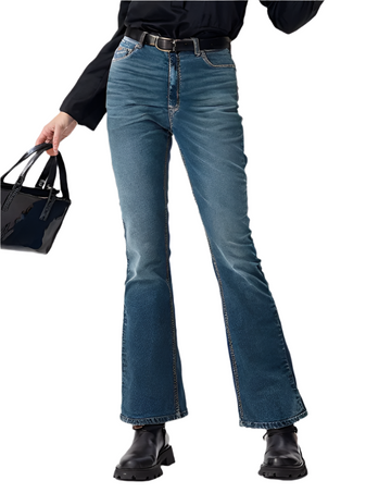 RECAP Women's Straight Fit Marine Blue Jeans