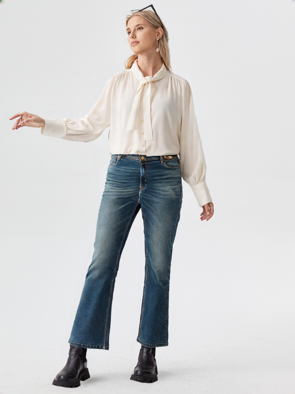 RECAP Women's Straight Fit Marine Blue Jeans