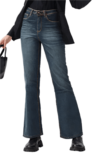 RECAP Women's Straight Fit Cobalt Blue Jeans
