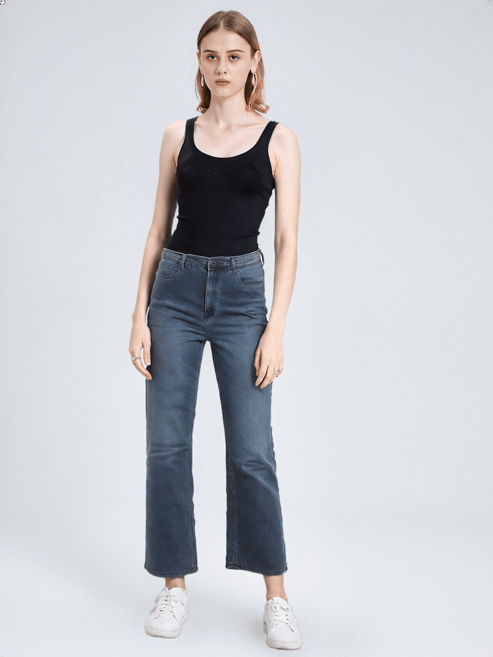 RECAP Women's Straight Fit Midnight Blue Jeans