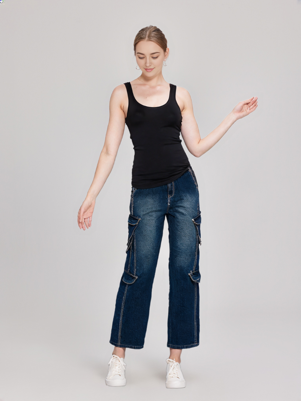 RECAP Women's Marine blue Straight Fit Jeans