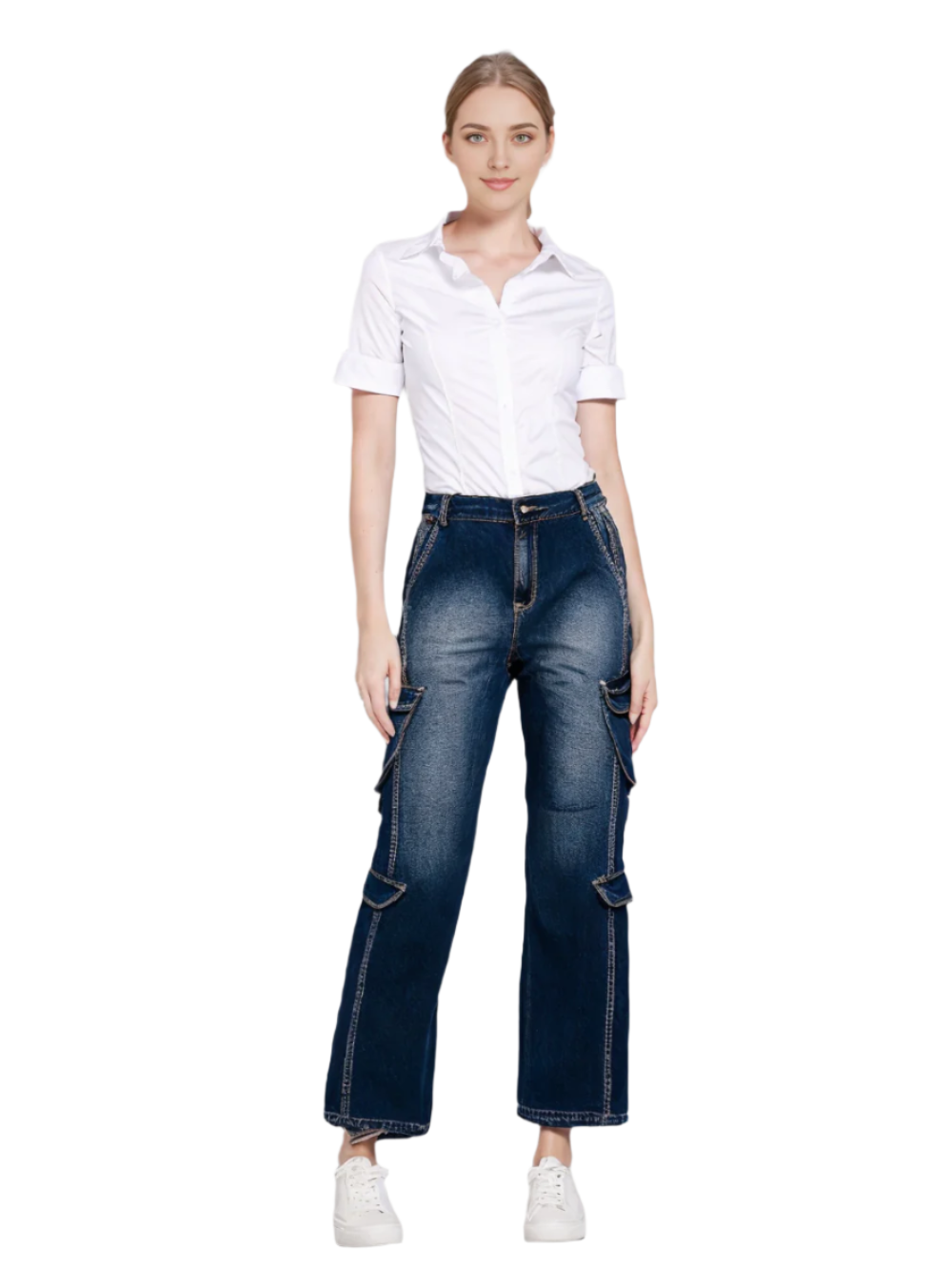 RECAP Women's Marine blue Straight Fit Jeans