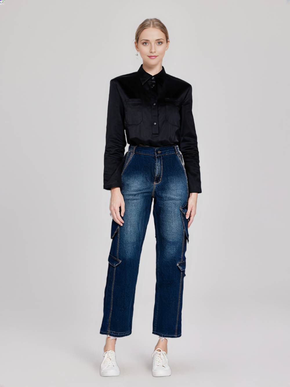 RECAP Women's Marine blue Straight Fit Jeans