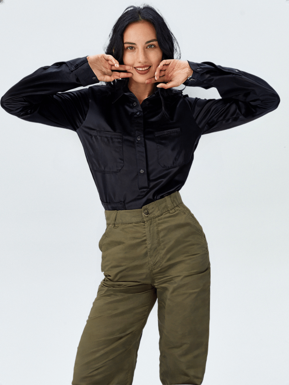 RECAP Women's Olive green Straight Fit Jeans