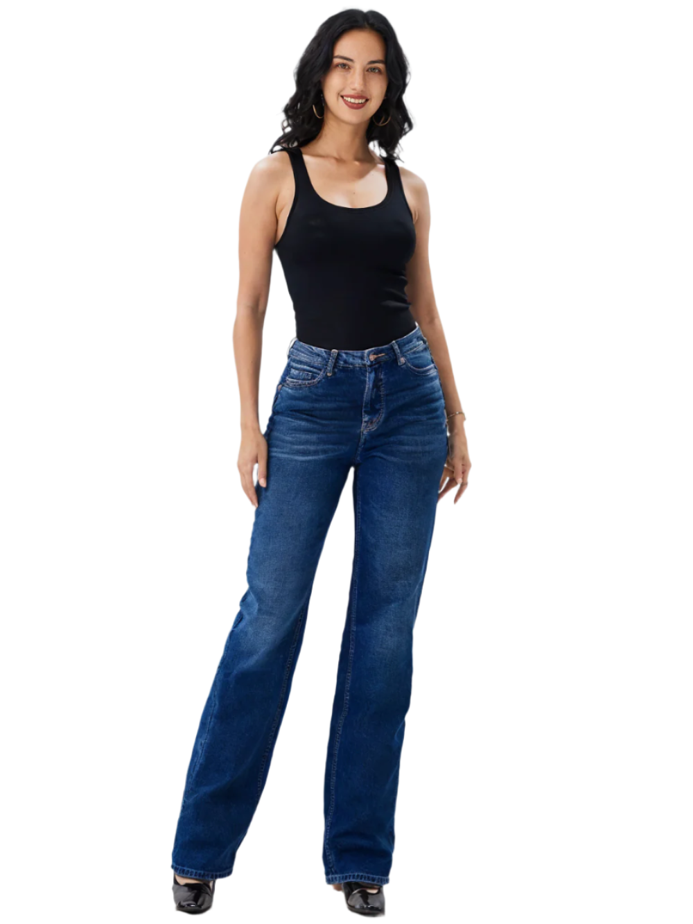 RECAP Women's Mist-wash blue Straight Fit Jeans