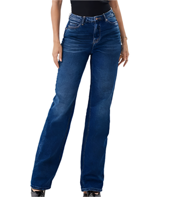 RECAP Women's Mist-wash blue Straight Fit Jeans