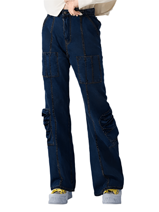 RECAP Women's Utility-Inspired Straight Fit Jeans