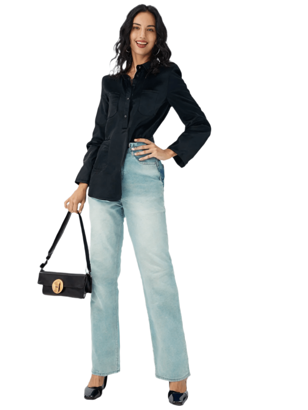 RECAP Women's Trendy Straight-Fit Wide-Leg Jeans