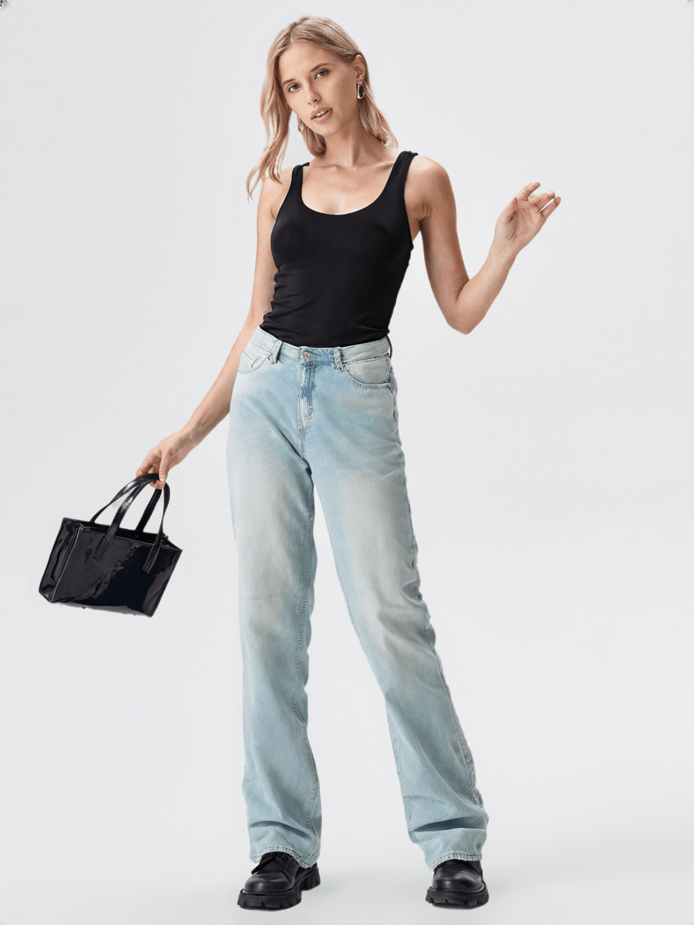 RECAP Women's Trendy Straight-Fit Wide-Leg Jeans