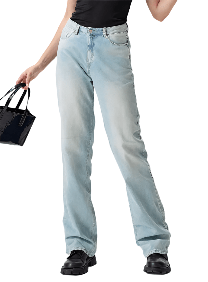 RECAP Women's Trendy Straight-Fit Wide-Leg Jeans