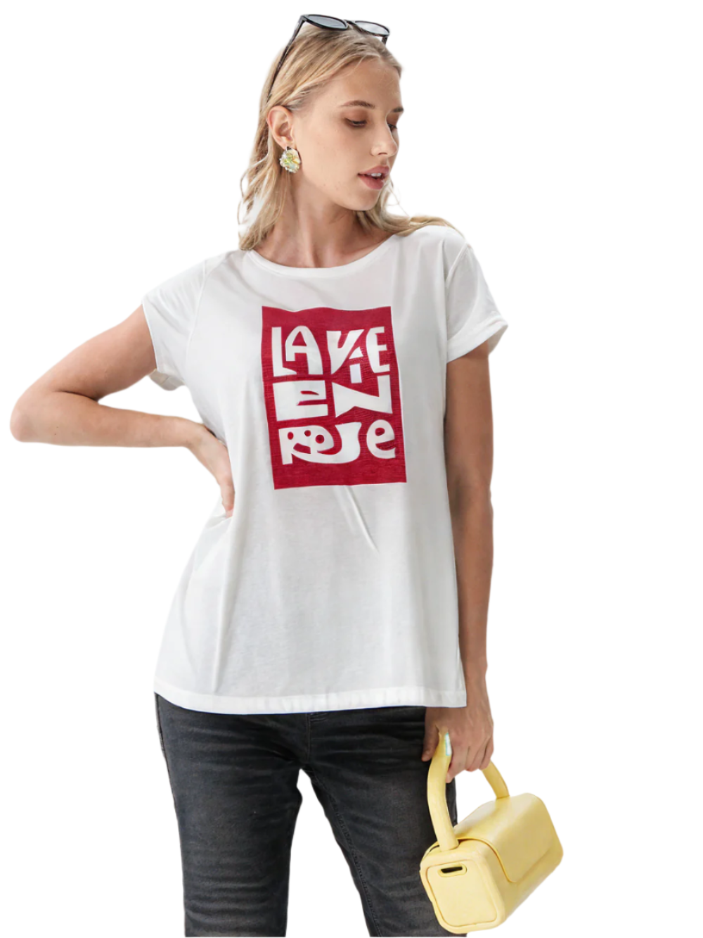 RECAP Women's La Vie En Rose Graphic Tee