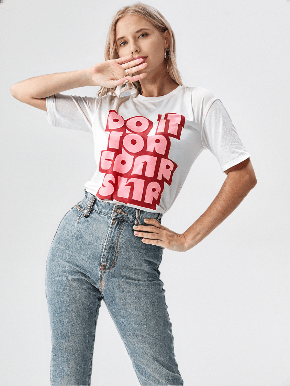 RECAP Women's 💪DO IT FOR YOURSELF Oversized Tee