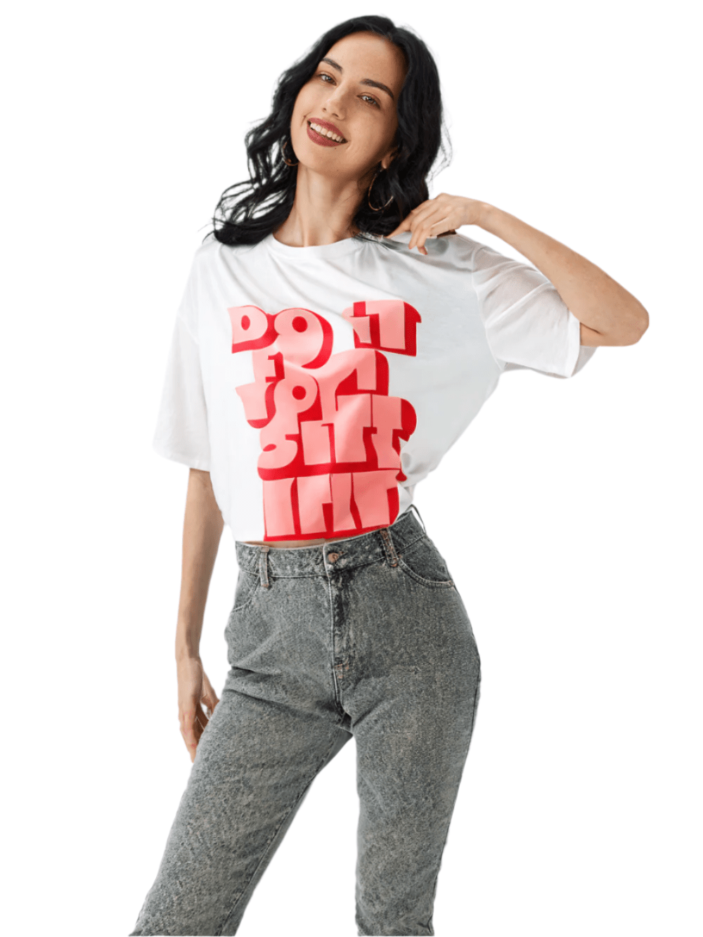 RECAP Women's 💪DO IT FOR YOURSELF Oversized Tee