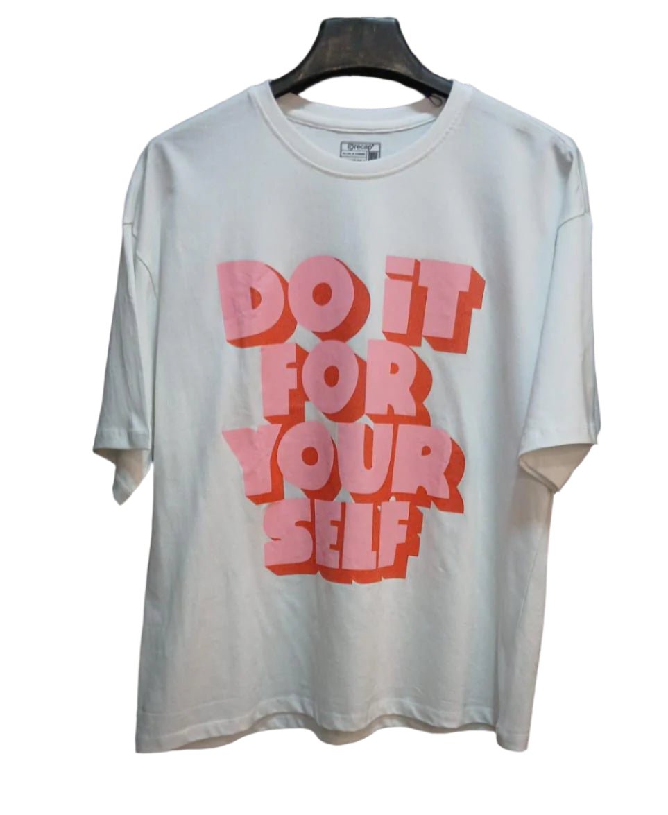 RECAP Women's 💪DO IT FOR YOURSELF Oversized Tee
