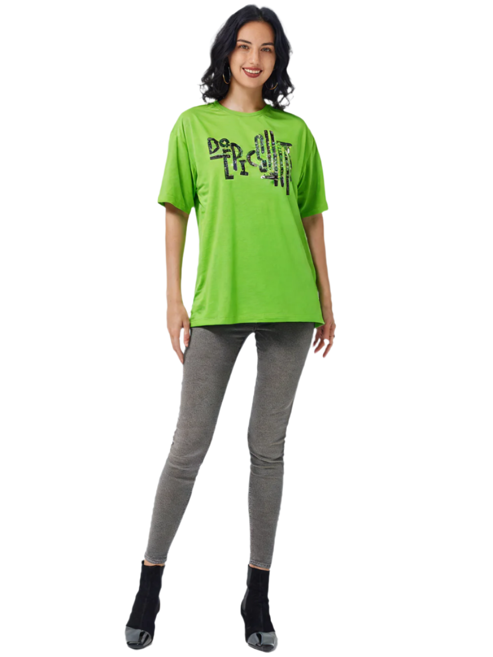 RECAP Women's Neon Green Graphic Tee