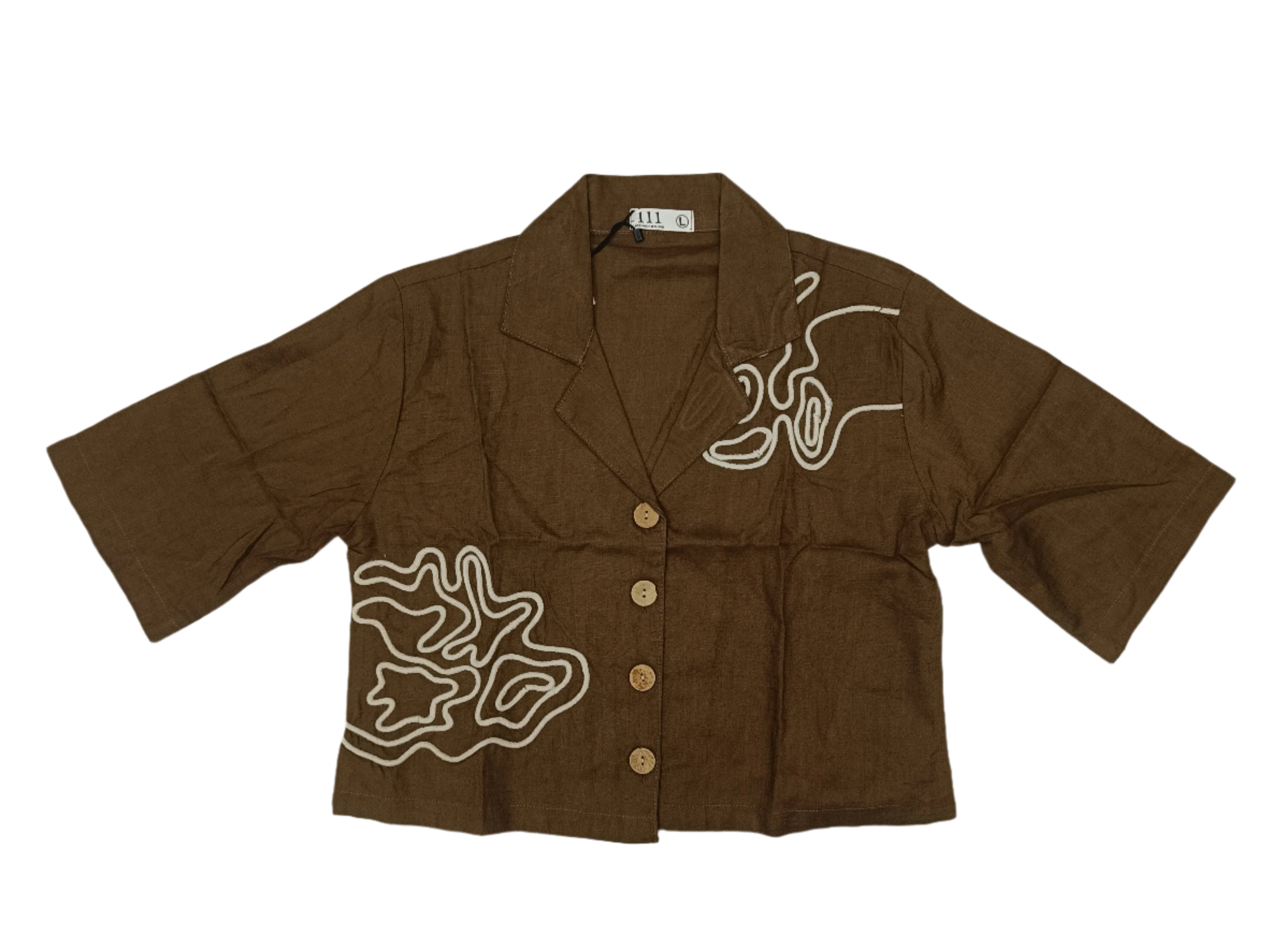 Women's Contemporary Embroidered Two-Piece Co-ord Set