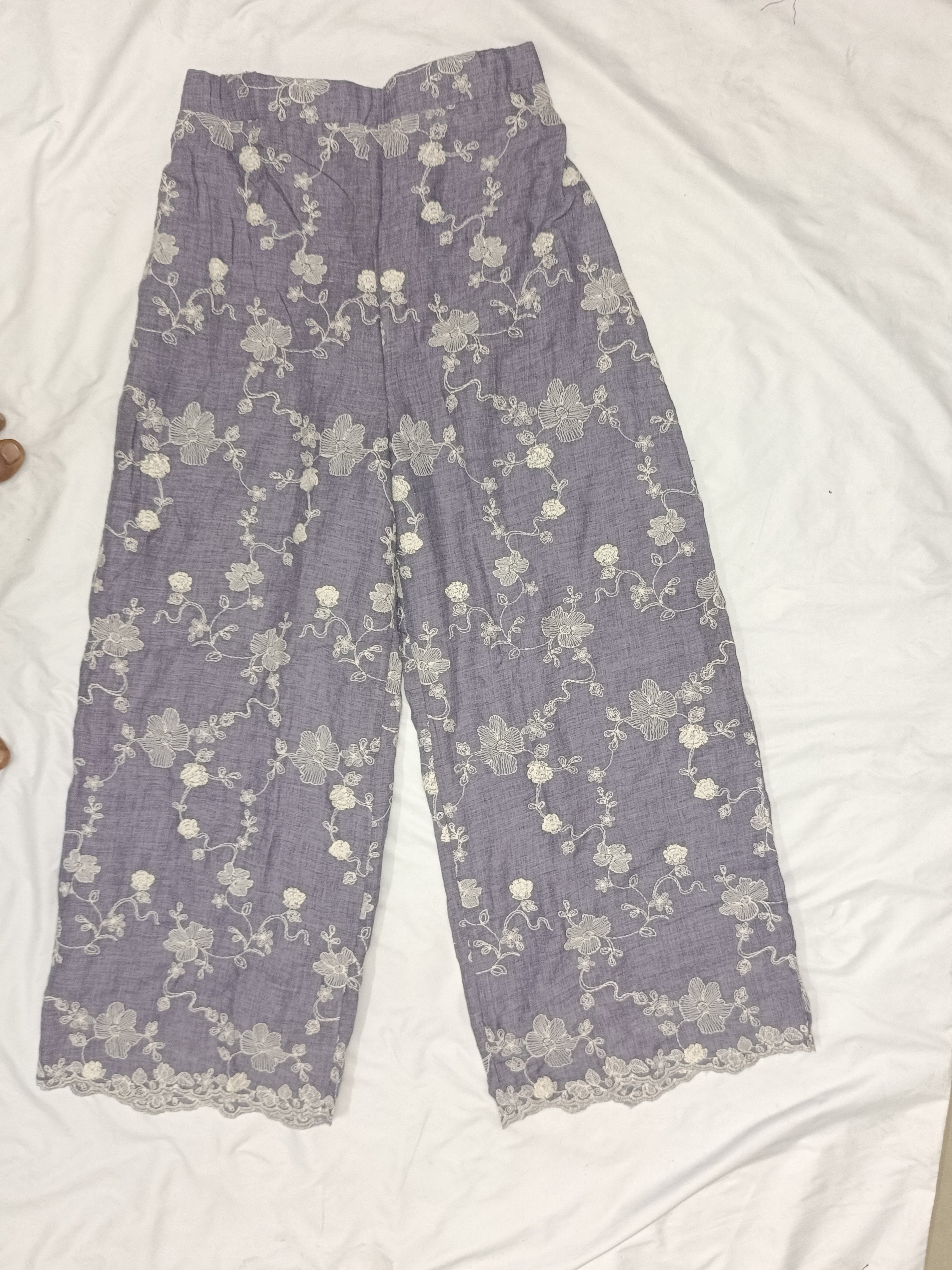 Women's Floral Embroidered Two-Piece Co-ord Set