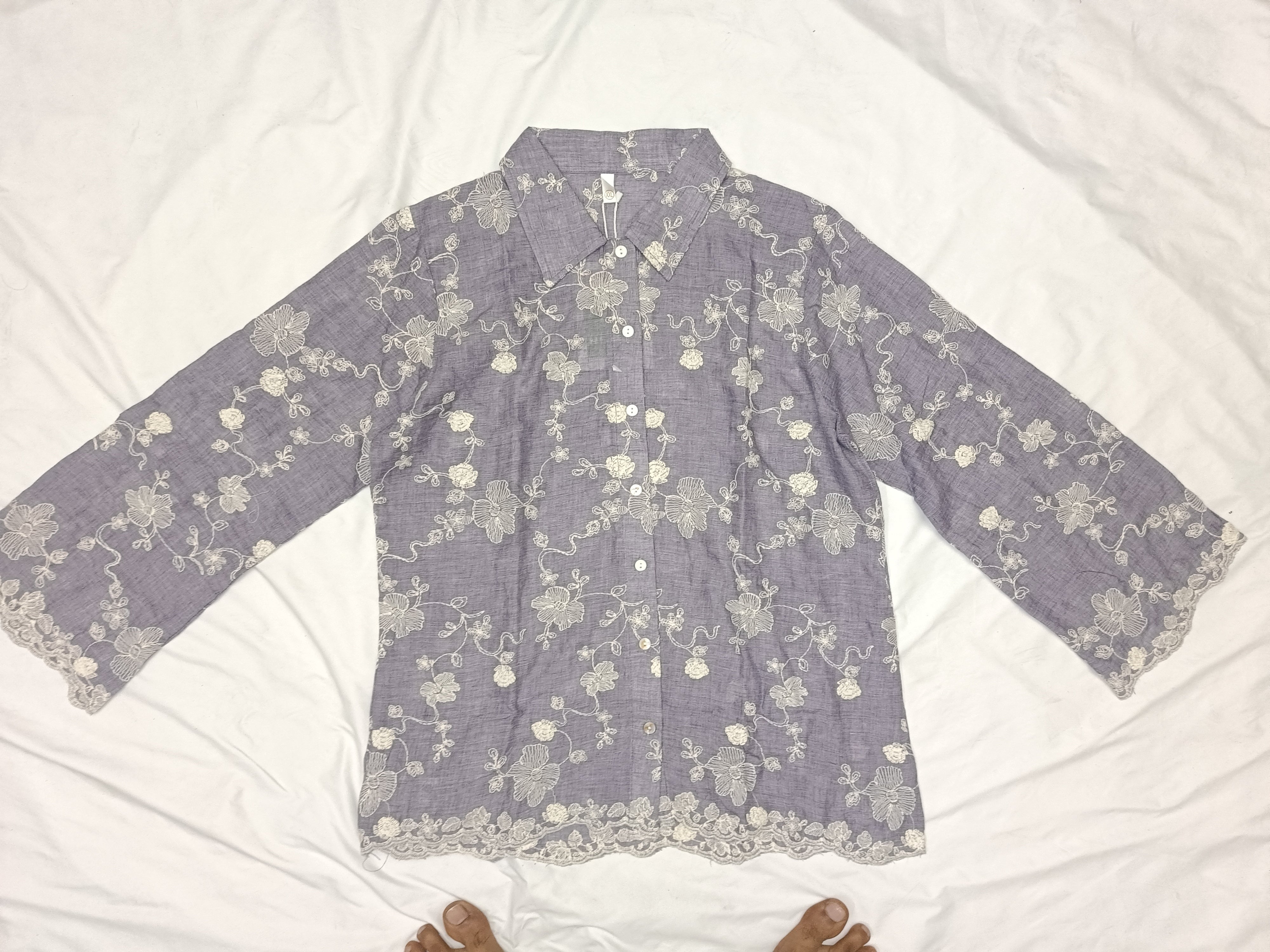 Women's Floral Embroidered Two-Piece Co-ord Set