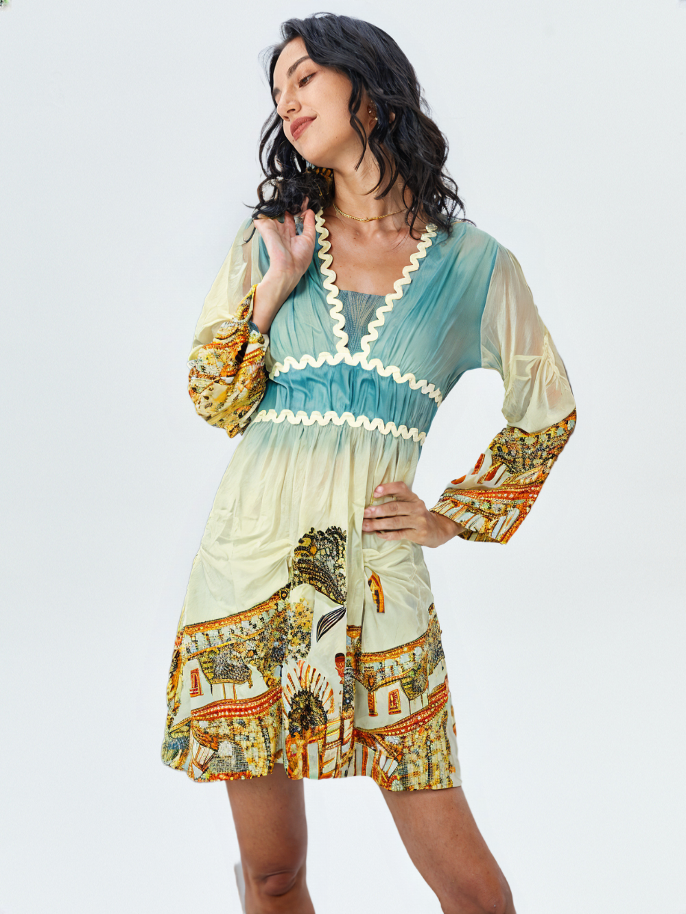 Women's Printed Tunic with Inner