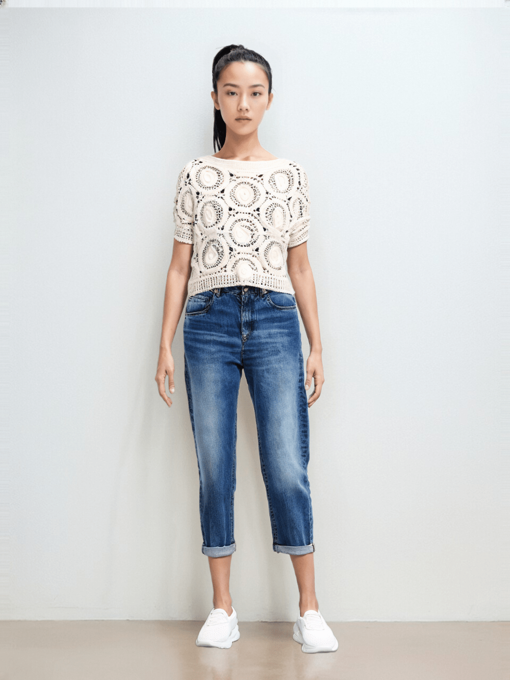 Women's Handmade White Crochet Top