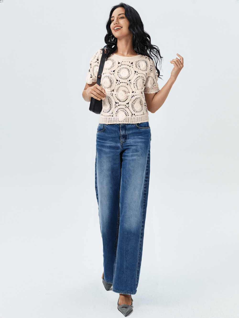 Women's Handmade White Crochet Top