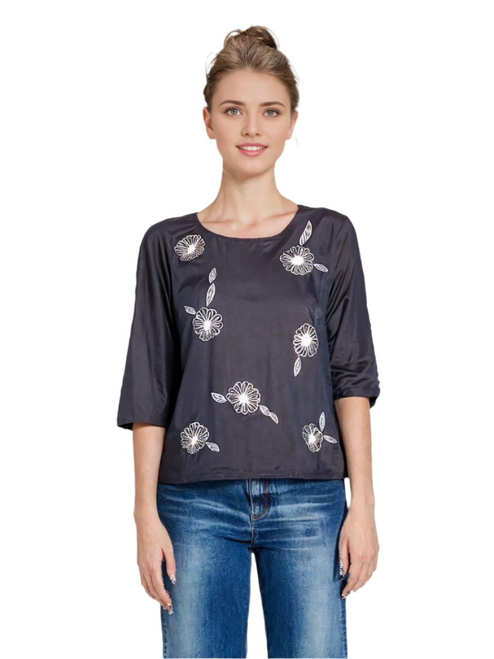Women's Floral Embroidered Top