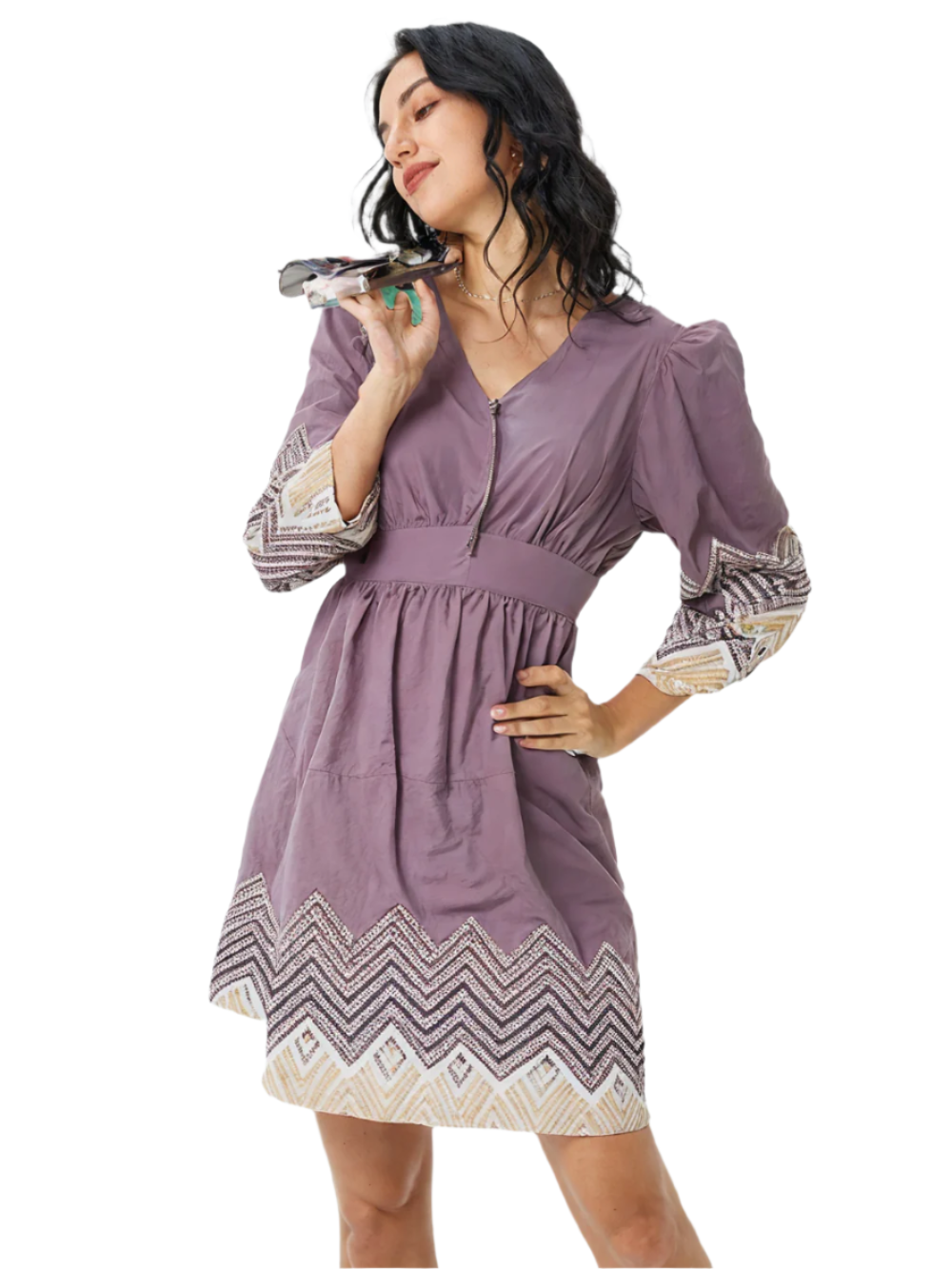 Women's Embroidered Tunc Dress