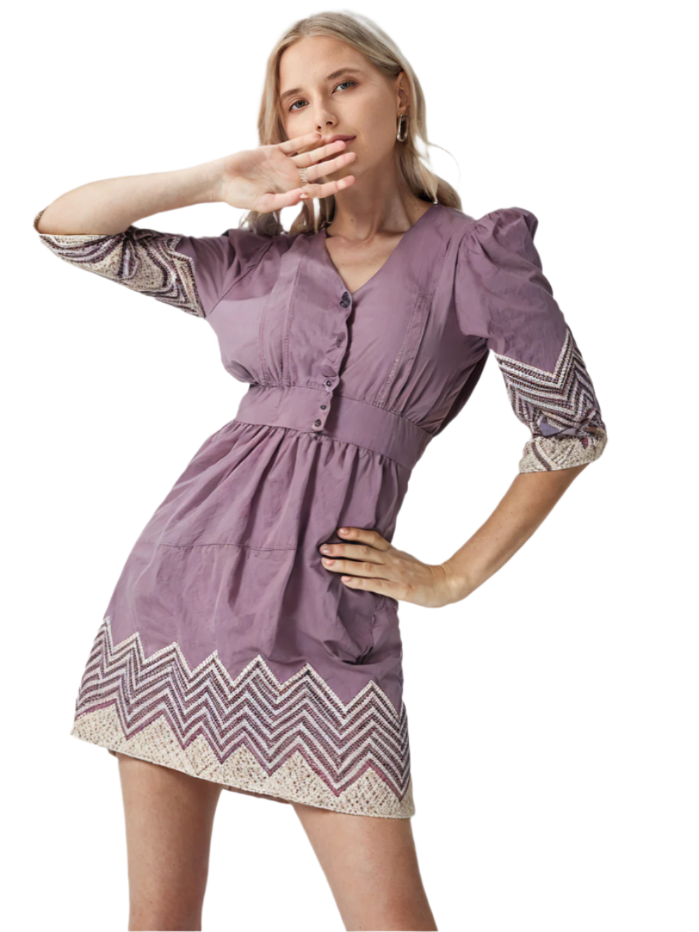 Women's Embroidered Tunc Dress