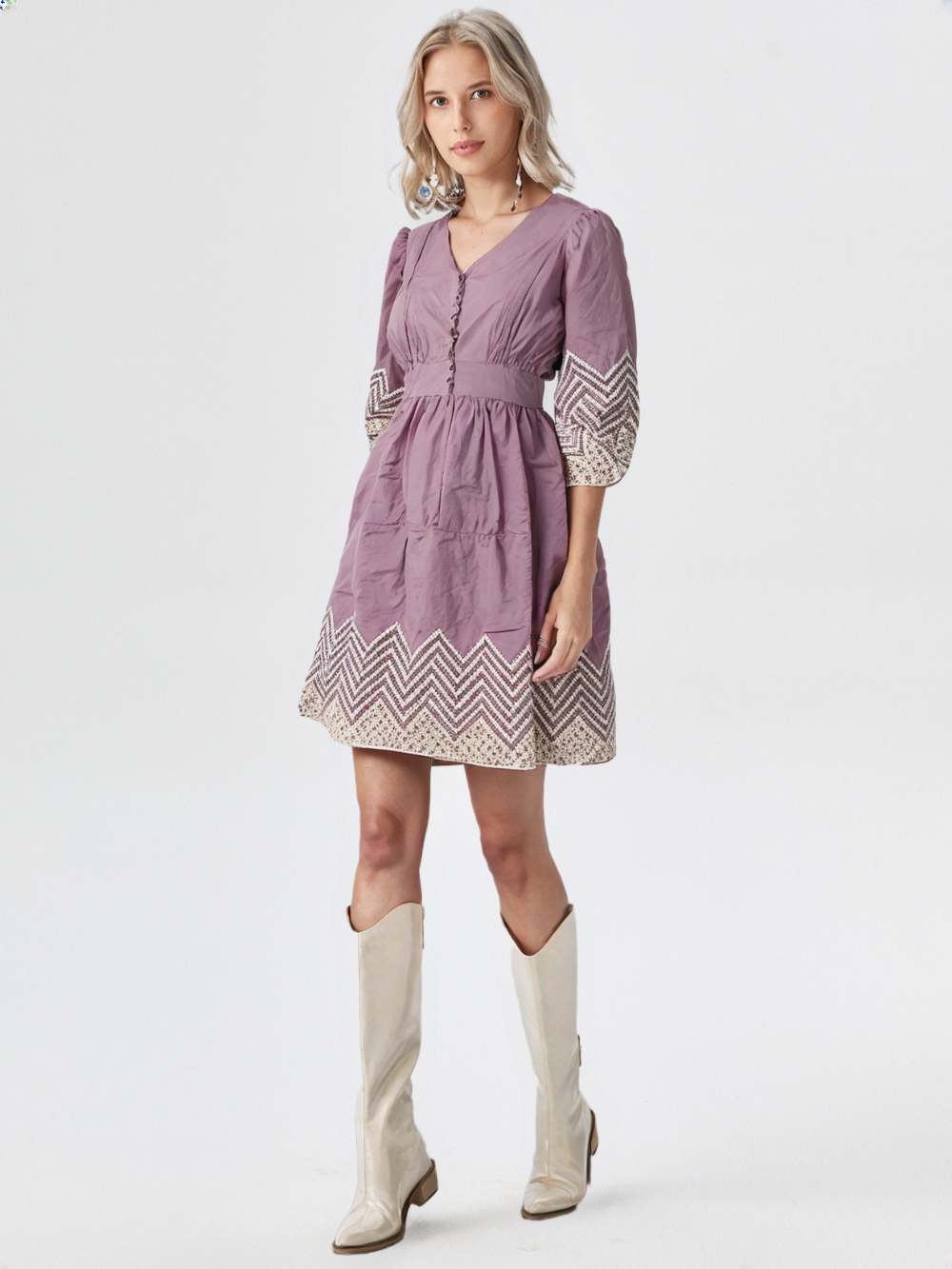 Women's Embroidered Tunc Dress