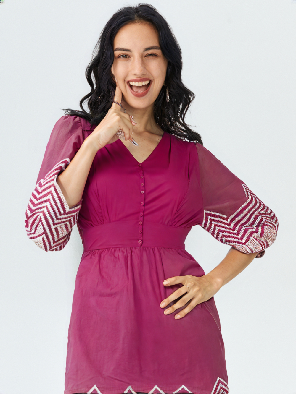 Women's Embroidered Tunc Dress