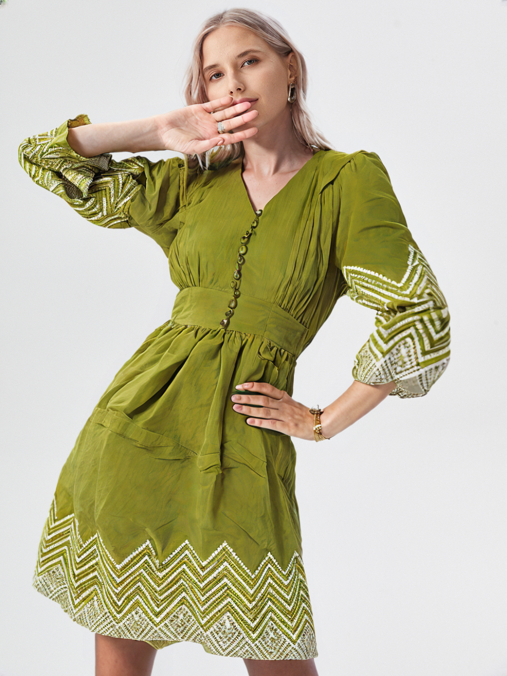 Women's Embroidered Tunc Dress