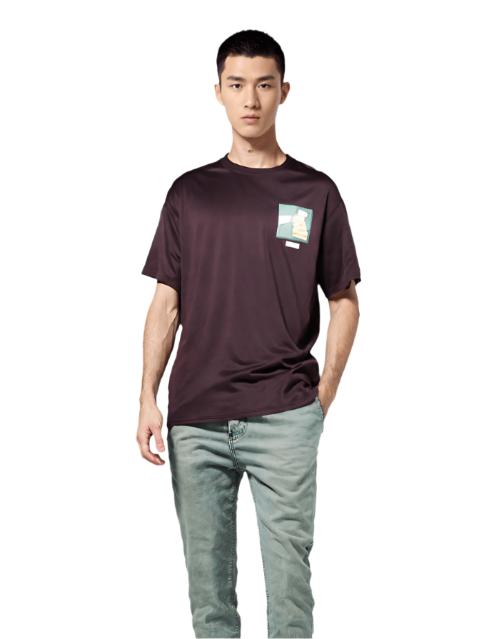Rex-Straut Men's abstract character print T-shirt