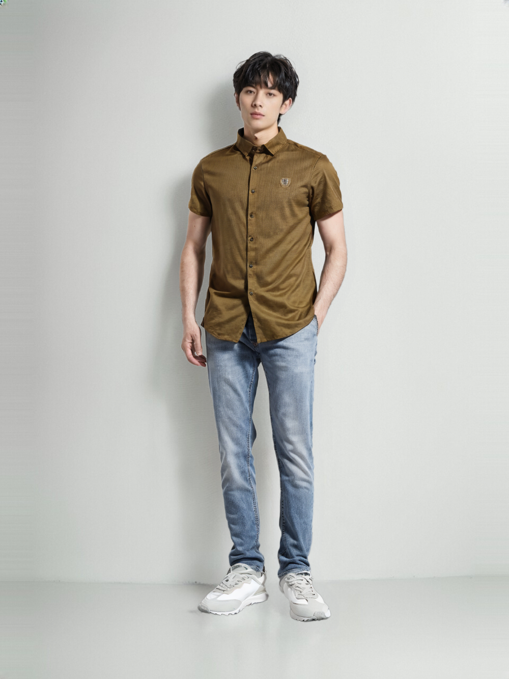 Rex-Straut Men's Solid Shirt Edition