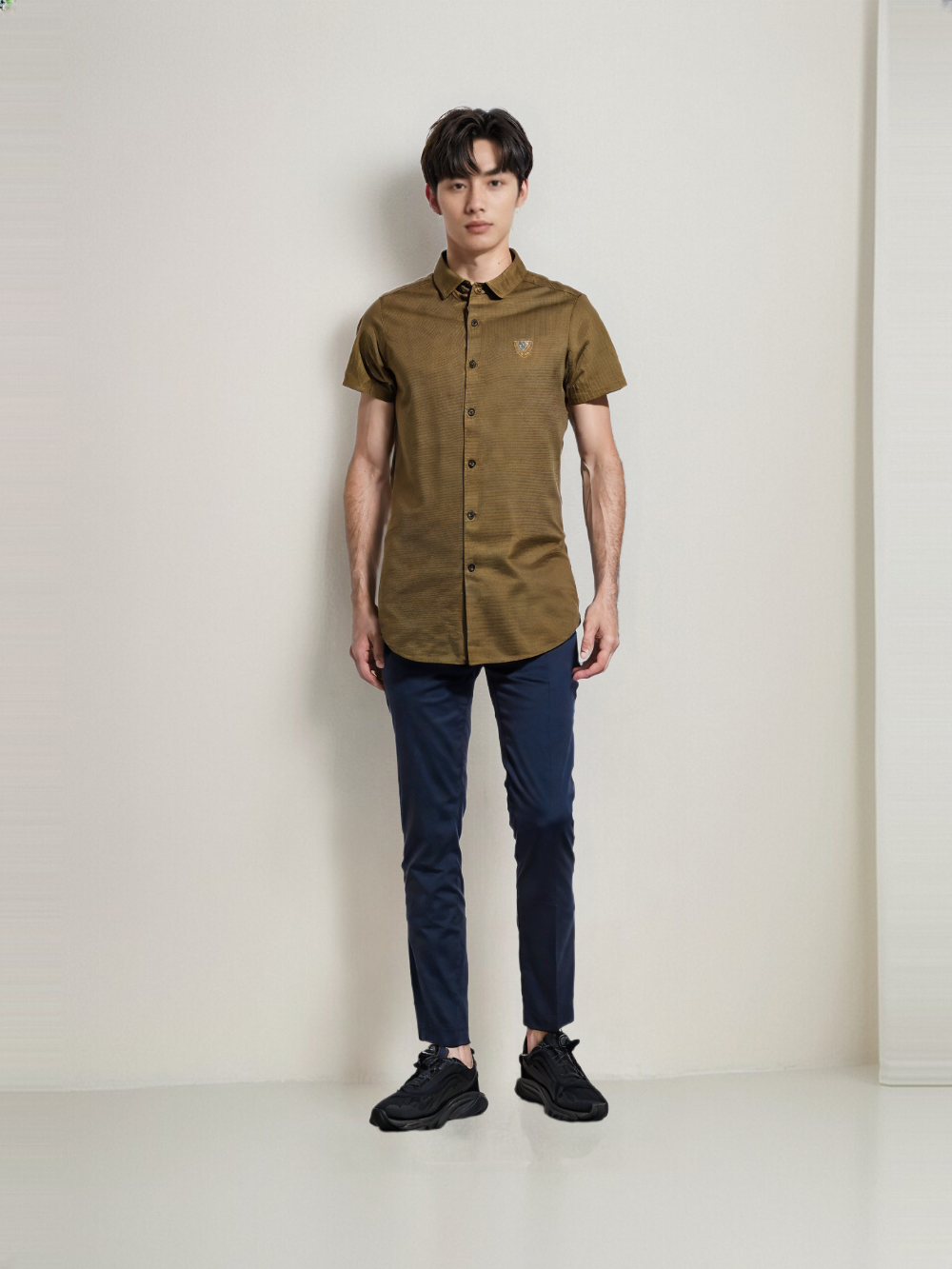 Rex-Straut Men's Solid Shirt Edition