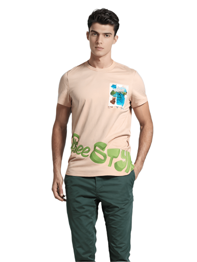 Rex-Straut Men's Move Freely in Style – Freestyle Pastel Tee