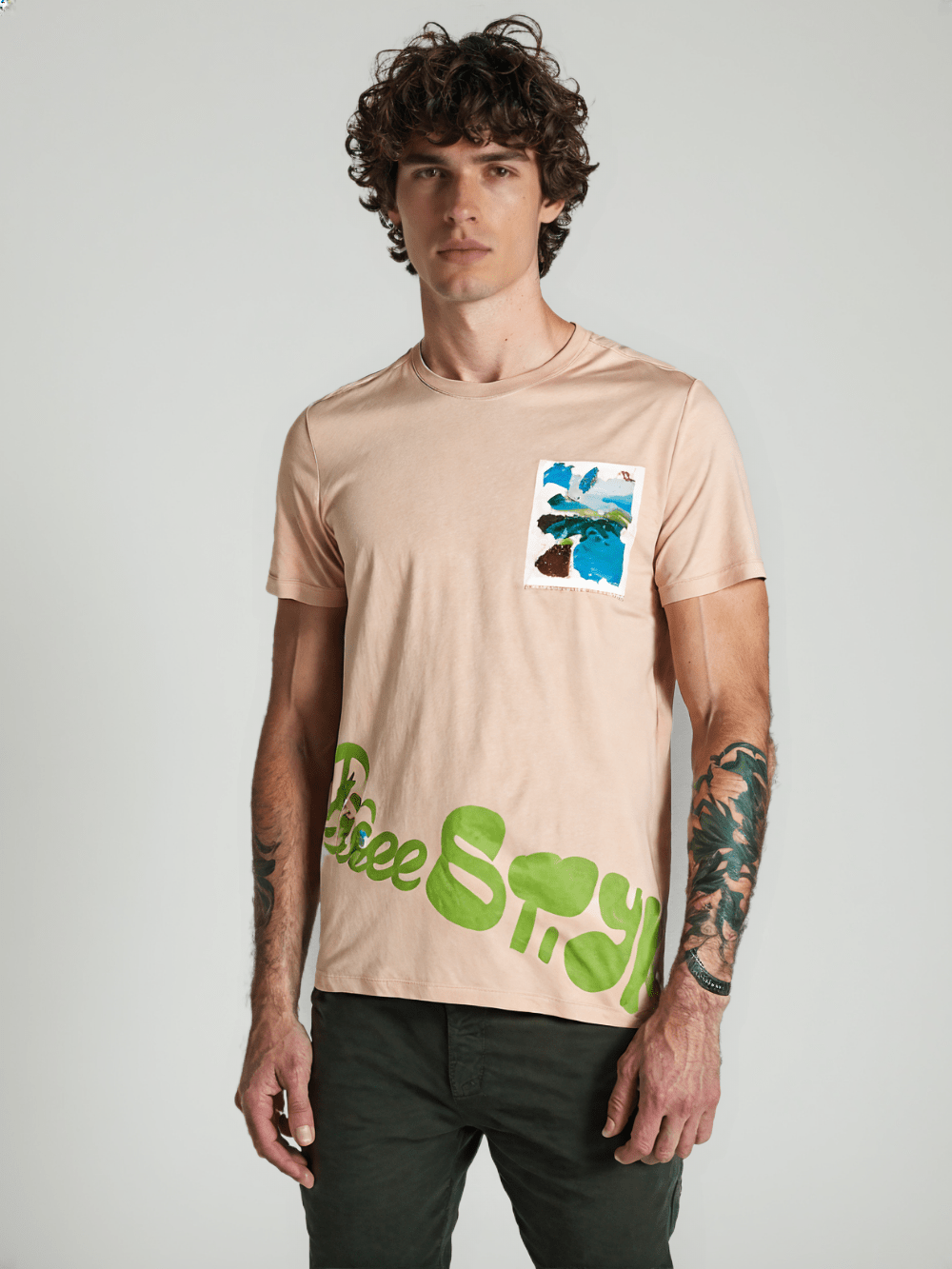Rex-Straut Men's Move Freely in Style – Freestyle Pastel Tee