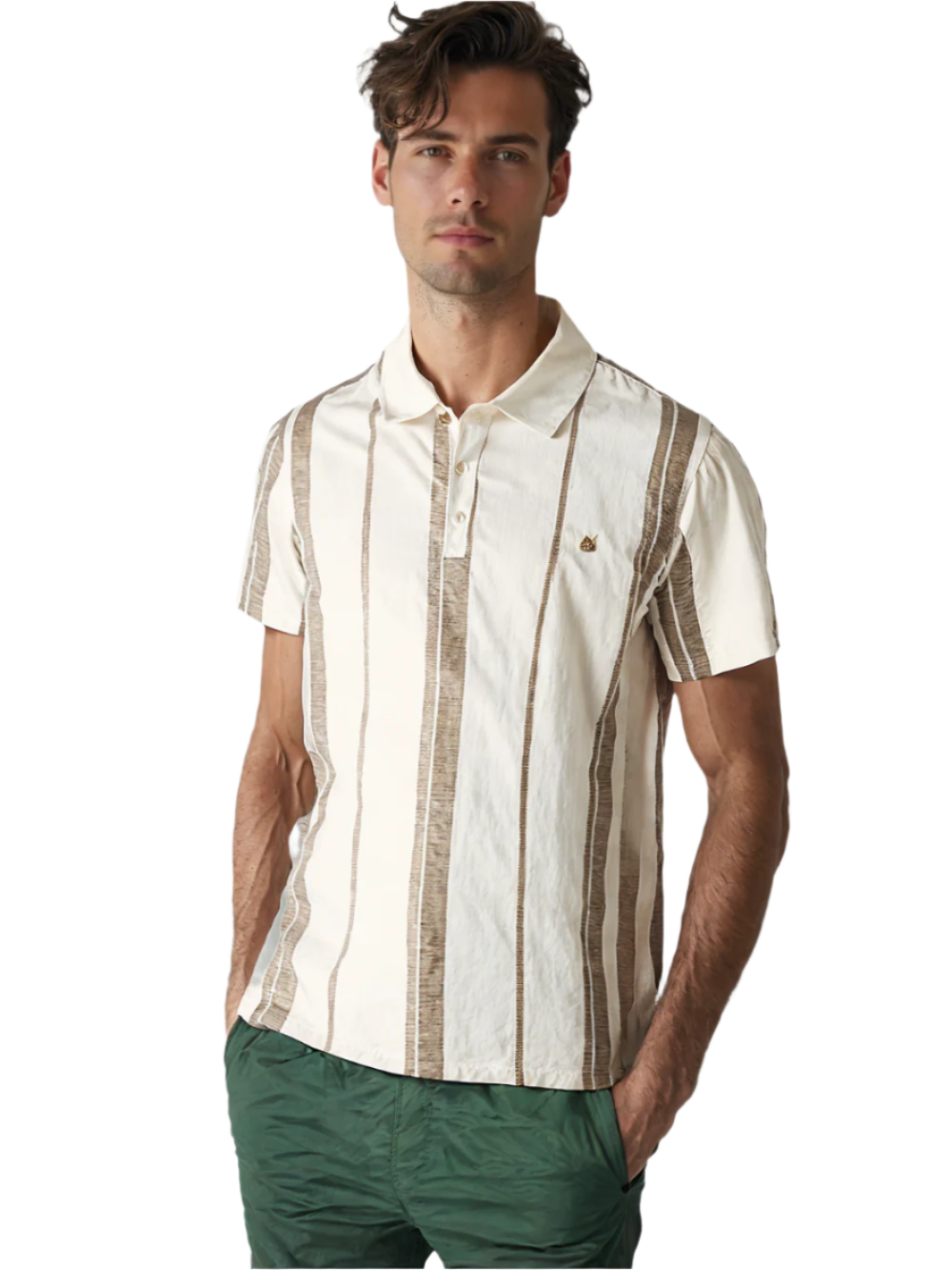 RIVER BLUE Men's Textured Polo Shirt