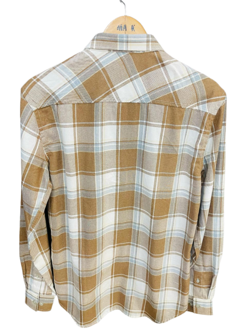RIVER BLUE Men's Classic Khaki Checks – Everyday Casual Shirt