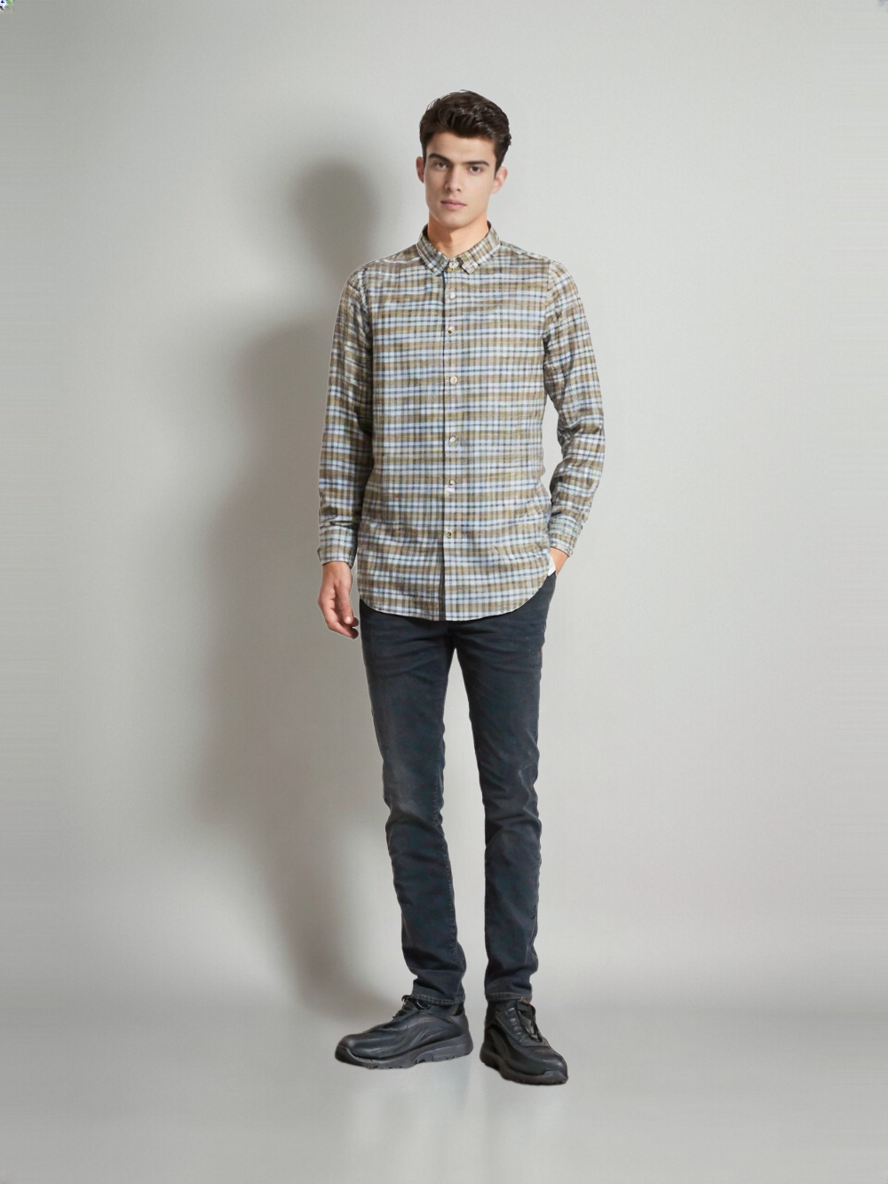 RIVER BLUE Men's Check shirt