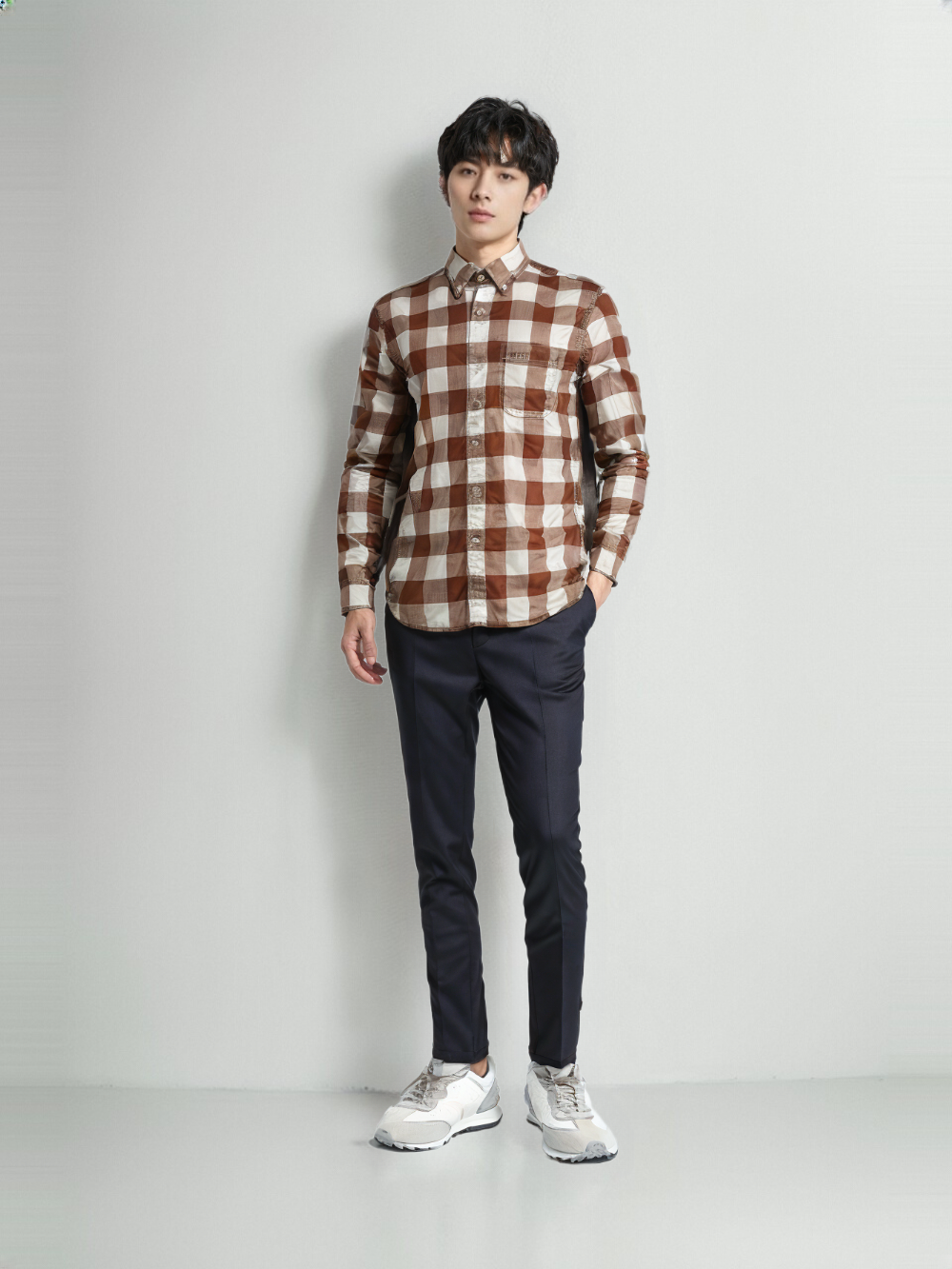 RIVER BLUE Men's Check Shirt
