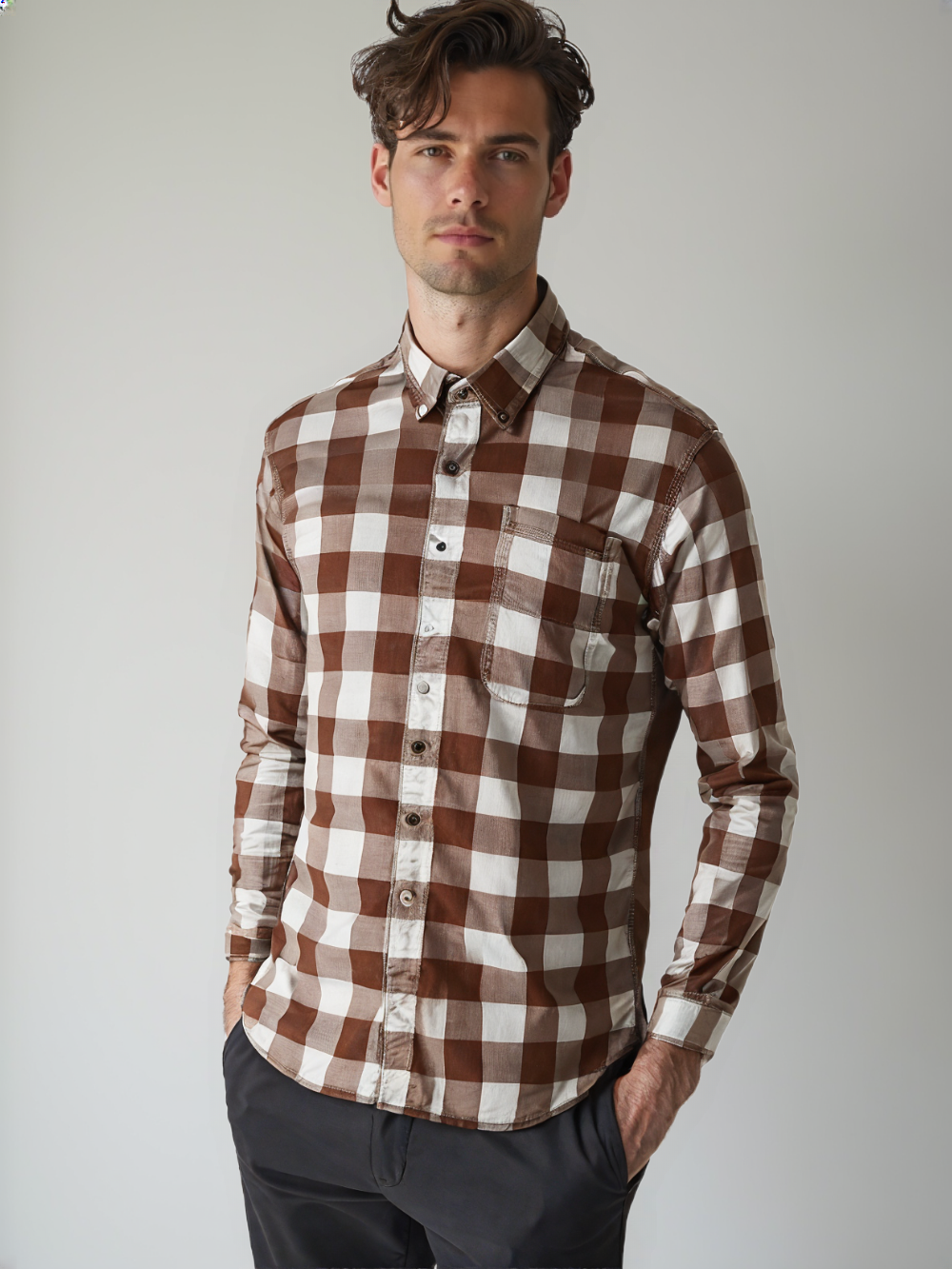 RIVER BLUE Men's Check Shirt