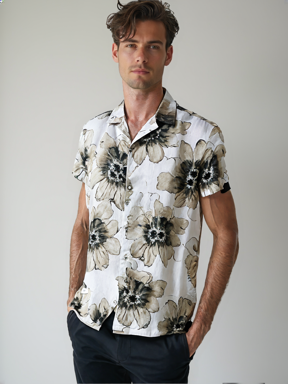 RIVER BLUE Men's Floral print Shirt