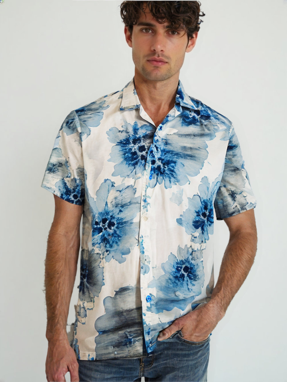 RIVER BLUE Men's Floral print Shirt