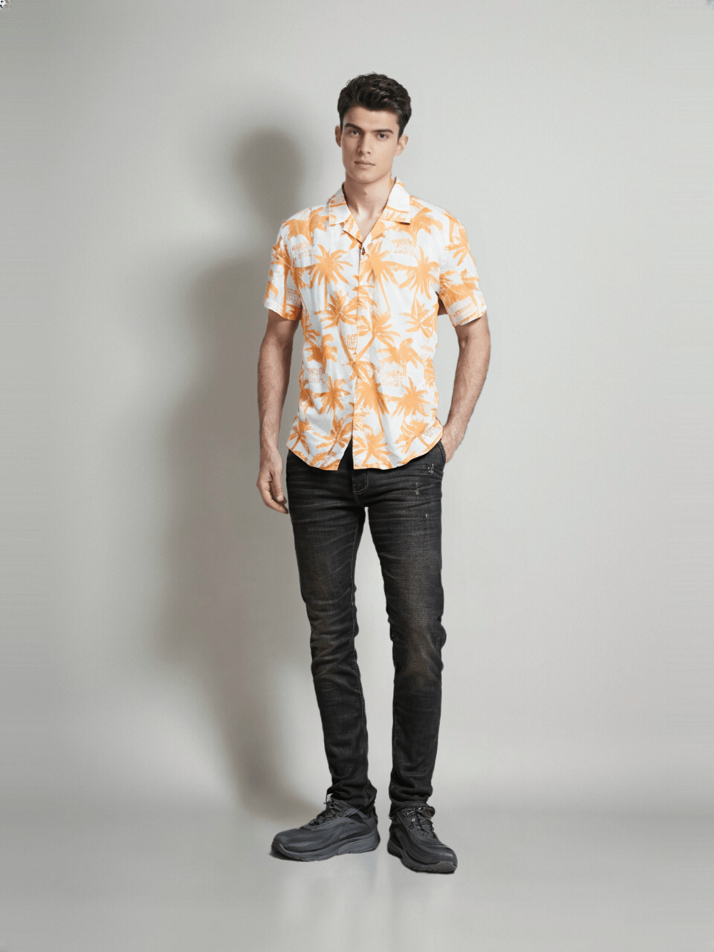 RIVER BLUE Men's Floral print Shirt