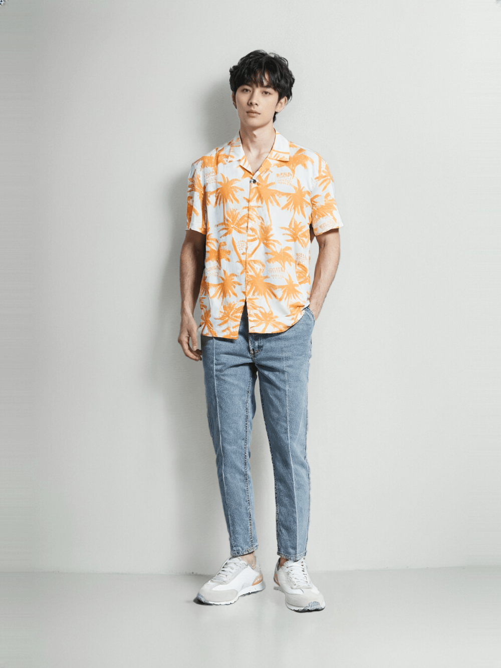 RIVER BLUE Men's Floral print Shirt